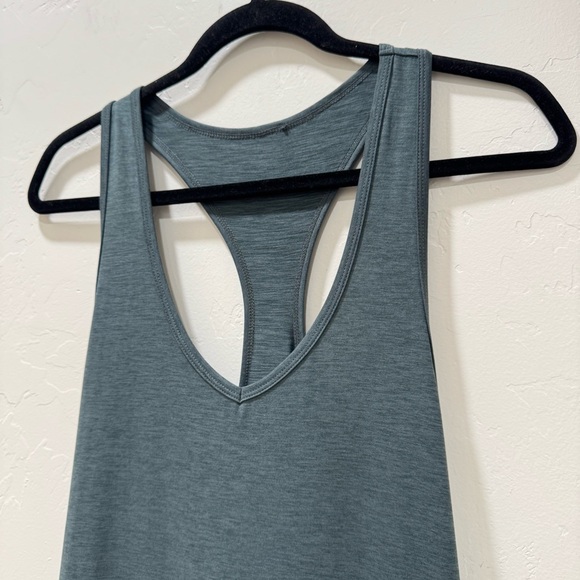 Vuori Lux At Ease Jumpsuit Sleeveless Heather Green Teal Gray Women's Large - Picture 7 of 16